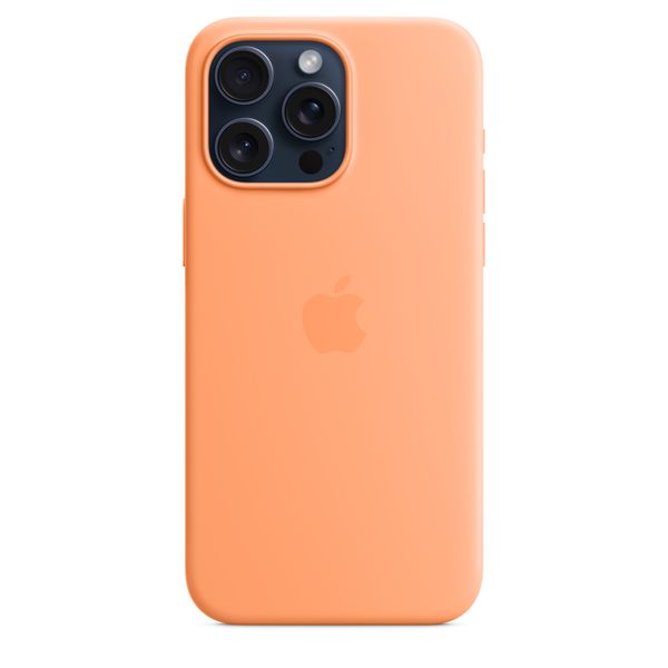 Чохол iPhone 15 Pro Max Silicone Case with MagSafe - Orange Sorbet 1051 фото