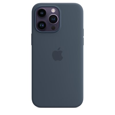 Чохол Apple Silicone Case with MagSafe for iPhone 14 Pro - Storm Blue 1084 фото