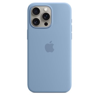 Чохол iPhone 15 Pro Silicone Case with MagSafe - Winter Blue 1090 фото