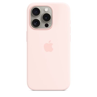 Чохол iPhone 15 Pro Silicone Case with MagSafe - Light Pink 1094 фото