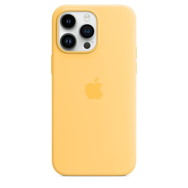 Чехол Apple Silicone Case with MagSafe for iPhone 14 Pro - Sunglow 1079 фото