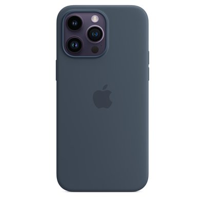 Чехол Apple Silicone Case with MagSafe for iPhone 14 Pro - Storm Blue 1084 фото