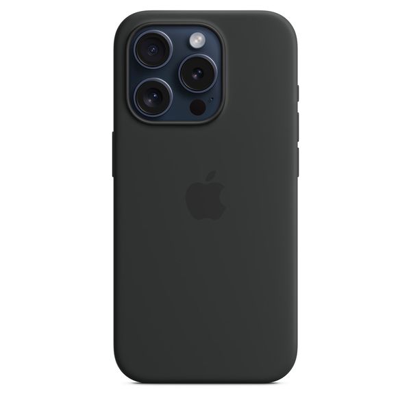 Чохол iPhone 15 Pro Max Silicone Case with MagSafe - Black 1058 фото