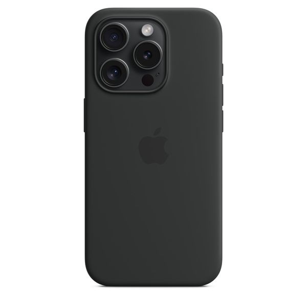 Чохол iPhone 15 Pro Max Silicone Case with MagSafe - Black 1058 фото