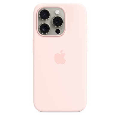 Чехол iPhone 15 Pro Silicone Case with MagSafe - Light Pink 1094 фото