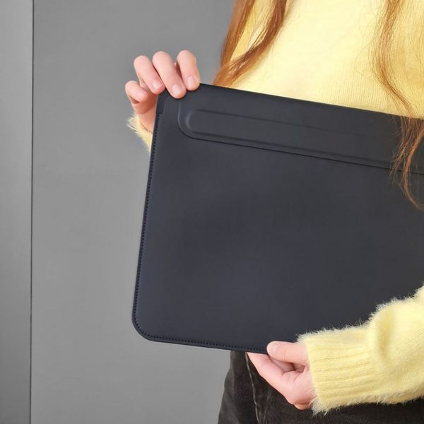 Чохол WIWU Skin Pro 2 Leather Sleeve for MacBook Air/Pro з діагональю 13.3''/14'' Navy Blue 1229 фото