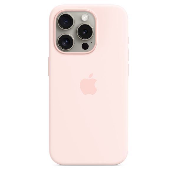 Чехол iPhone 15 Silicone Case with MagSafe - Light Pink 1115 фото